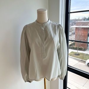 COS - Sage Green Silk Shirt - Size 8 - NWT